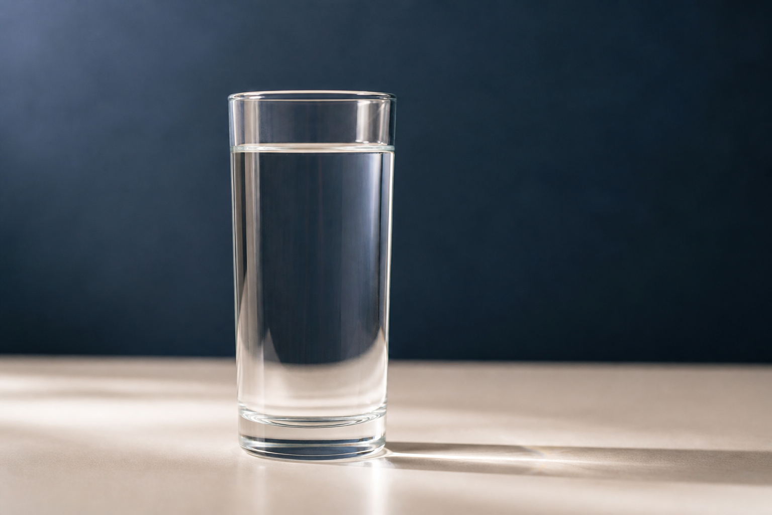 Glass of water for hydration