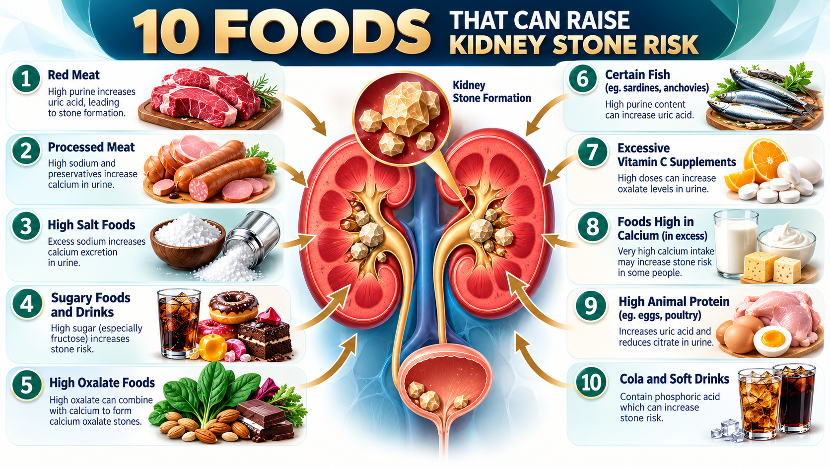10 Foods That Raise Kidney Stone Risk